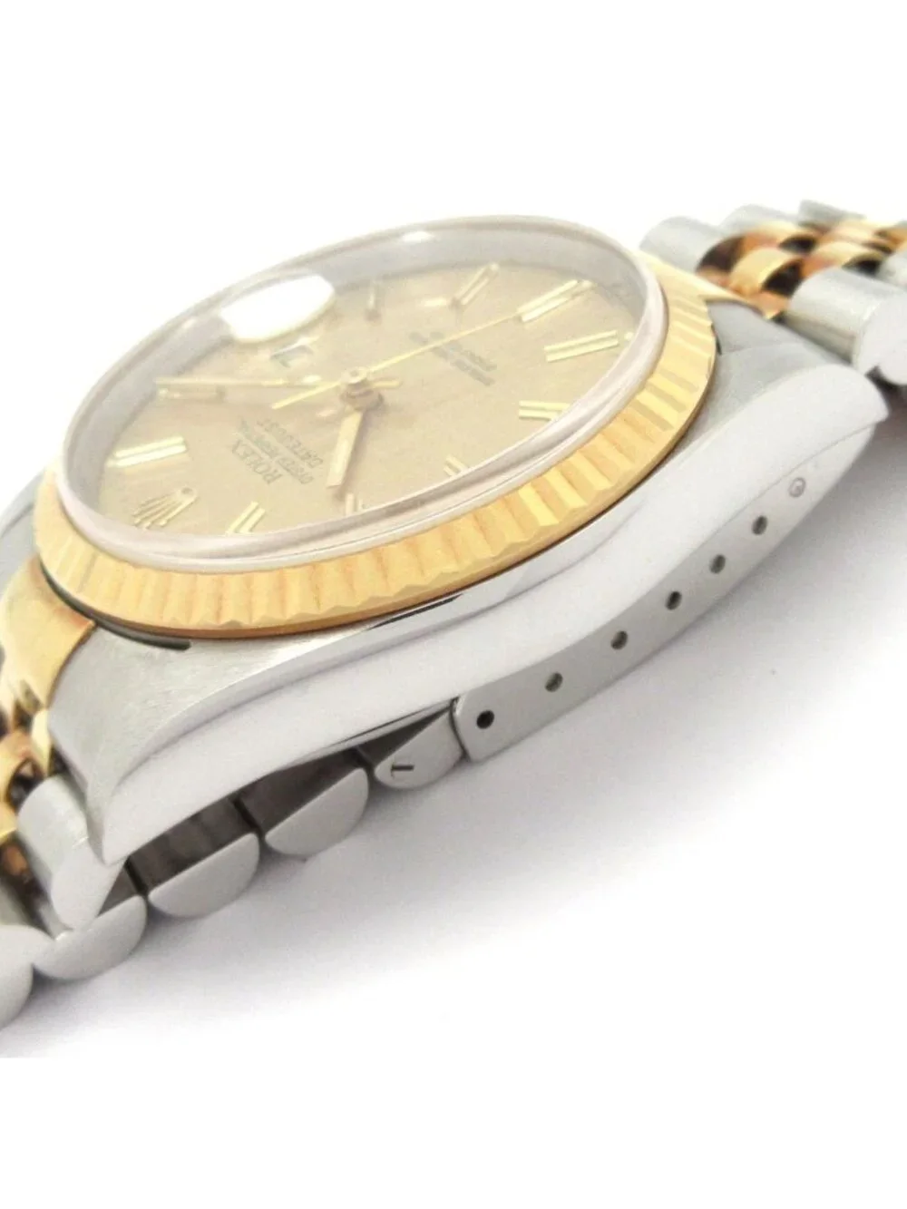 Rolex Watch Datejust 18k Yellow Gold SS Mosaic Dial Jubilee Bracelet Full Frame